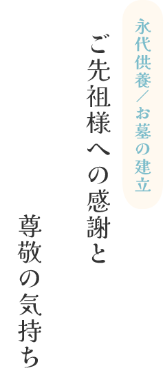 ご先祖様への感謝と尊敬の気持ち